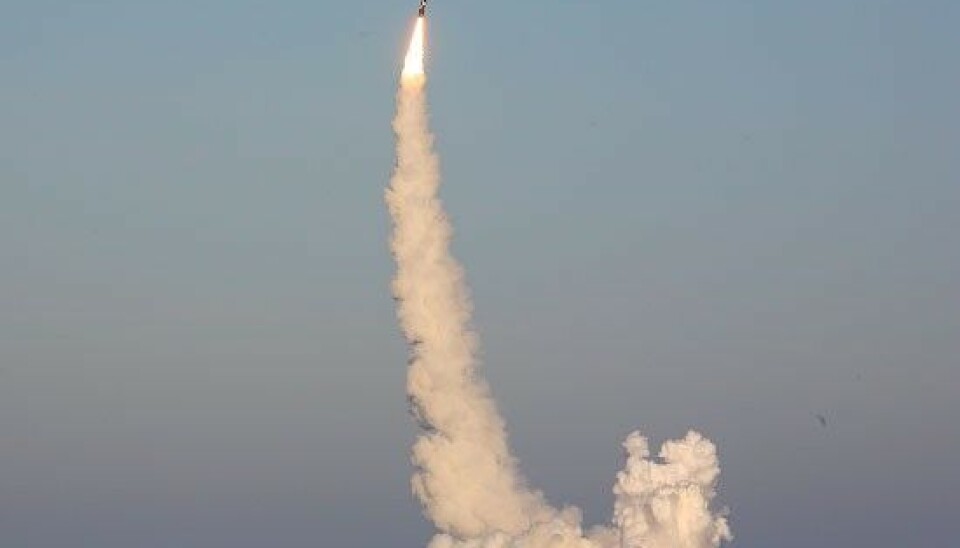 Bulava ballistic missile launch. Archive photo