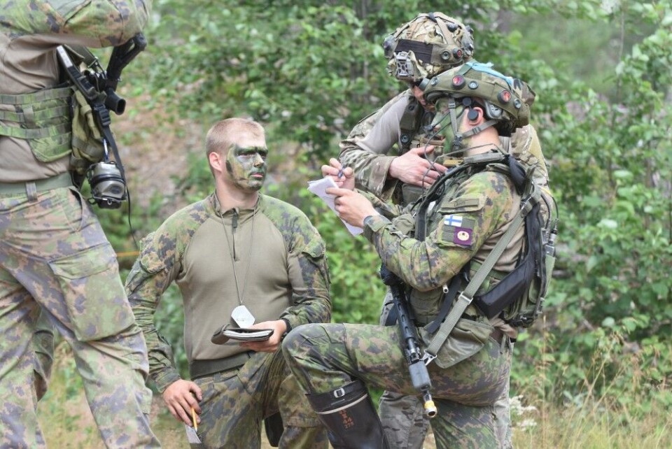 Finnish soldiers with the Jaeger Brigade in Sodankylä. Photo: Thomas Nilsen