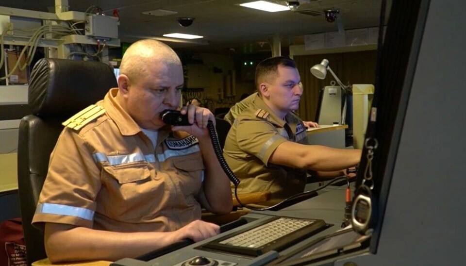 Weapons commander giving the order to launch a Tsirkon-missile during the simulated exercise. No real weapons were fired. Screenshot from Ministry of Defense video