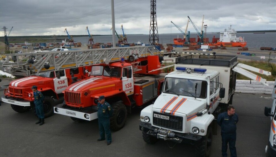Fire Squad and Arctic emergency service in Dudinka on Russia’s Taymyr Peninsula. Photo: Thomas Nilsen