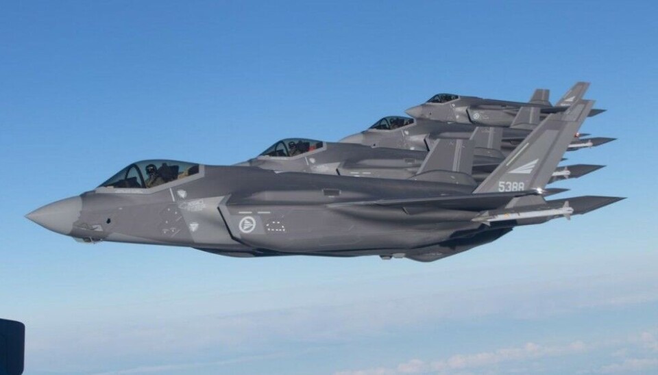 The new F-35 from Italy, the Netherlands, USA and Norway will fly out of Ørland Air Base as part of the exercise which is the largest this year in northwestern Europe. Photo: Ole Andreas Vekve / Norwegian Armed Forces