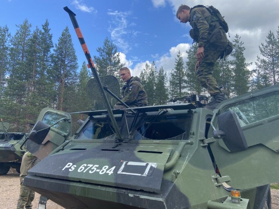 SISU XA (Patria Pasi) armoured personell vehicle at Rovajärvi shooting range in northern Finland. Photo: Thomas Nilsen