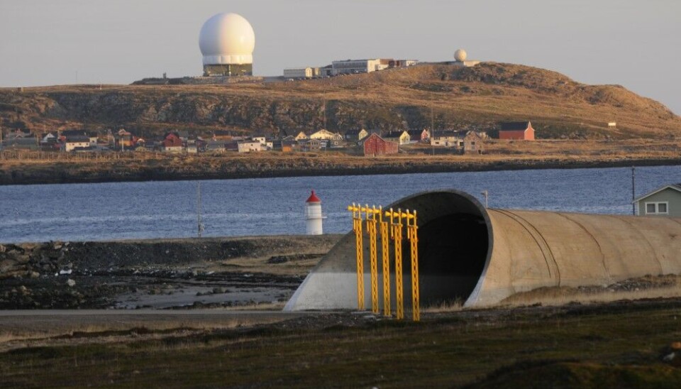 'I reported to the Patriarch about the desire to build a chapel in Vardø and he was very happy about this desire, blessed it,' said Bishop Aleksandr of Plesetsk when talking to the local supporters of the project. If built, the chapel will have a panorama view towards the military radar complex used by the Norwegian Intelligence Service for space observation and monitoring of Russia's Arctic airspace. Photo: Thomas Nilsen
