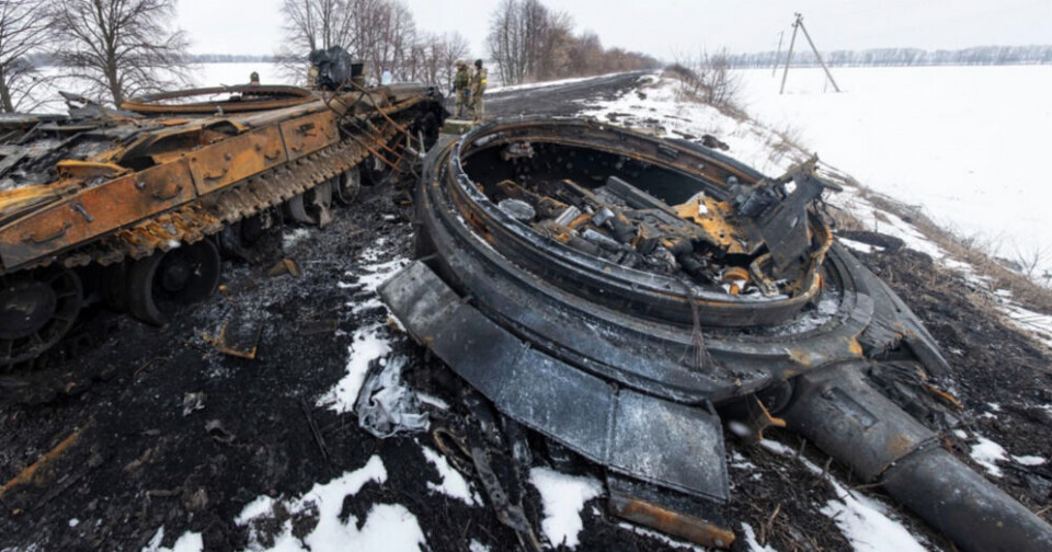 A destroyed T-80 BVM tank. Photo: Oryx via social media collection