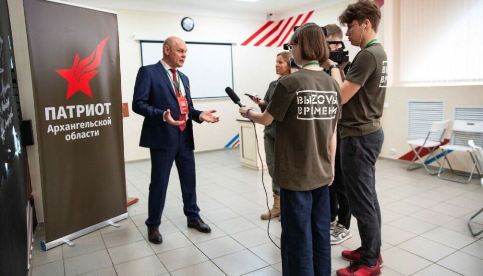 Deputy Head of Yunarmiya General Staff Viktor Kaurov in Arkhangelsk. Photo: patriot29.ru