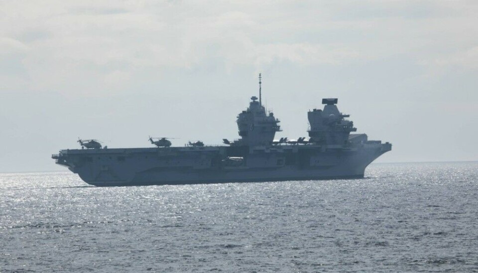 HMS Queen Elizabeth is the UK's most powerful warship, capable of carrying up to 40 aircraft. Photo: Photo: Peder Emanuel Clark Utvik / Norwegian Navy