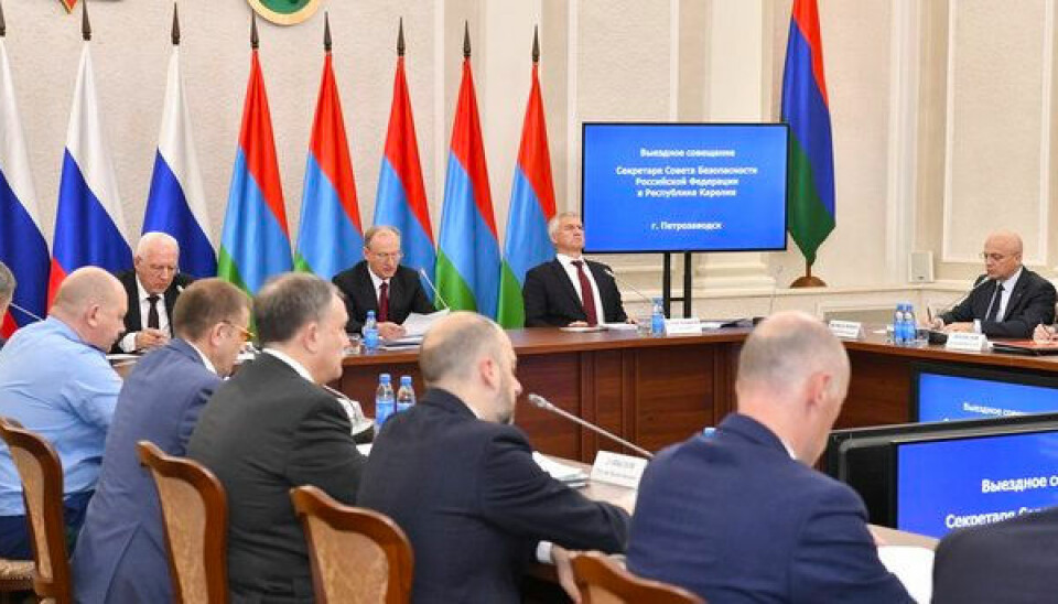 Nikolai Patrushev chairs national security council meeting in Petrozavodsk, Karelia, on 31st of July 2023. Photo: scrf.gov.ru