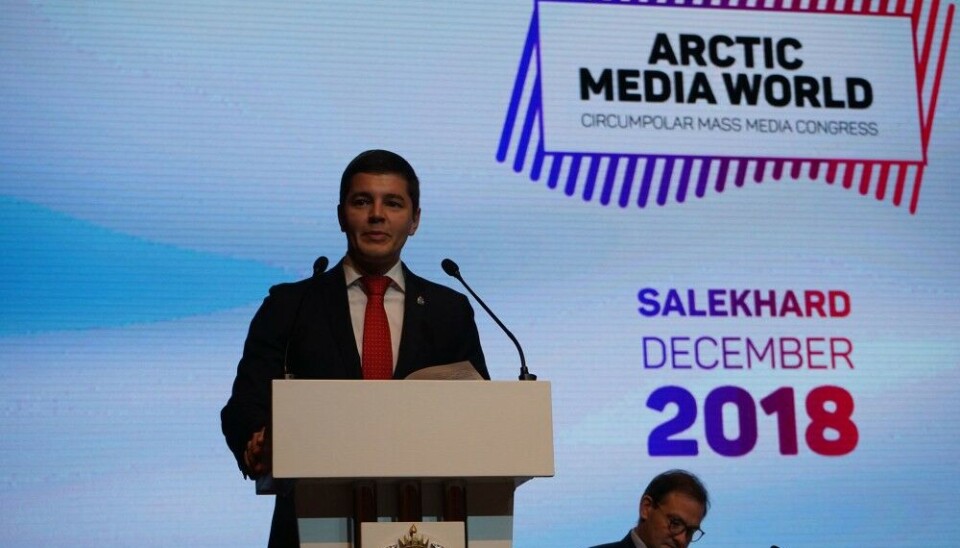 Dmitry Artyukhov and his Yamal-Nenets region in 2018 hosted the so-called Arctic Media World conference. Photo: Atle Staalesen