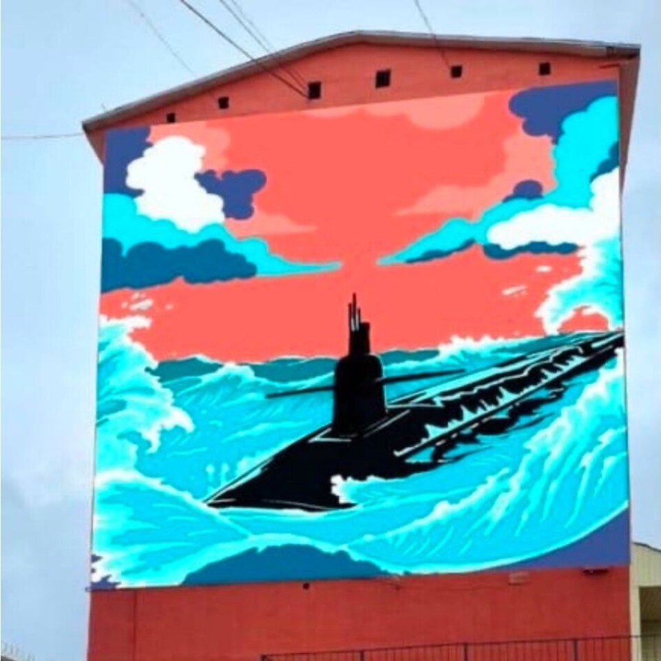U.S submarine attack on house wall in Gadzhievo. Photo: vk.com/spisok_zato