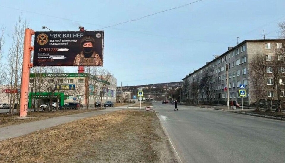 Banner for the Wagner Group in Murmansk region. Photo: local social media