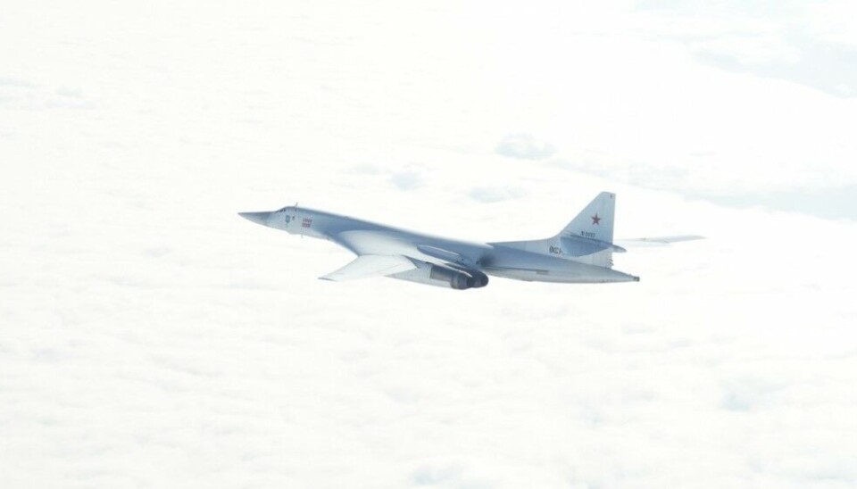 The Tu-160 is a supersonic strategic bomber that in a given situation can carry nuclear weapons. Photo: Norwegian Air Force