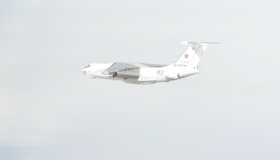 The second Il-78 tanker flew north of Finnmark on Tuesday. Tail No.83. Photo: Norwegian Air Force