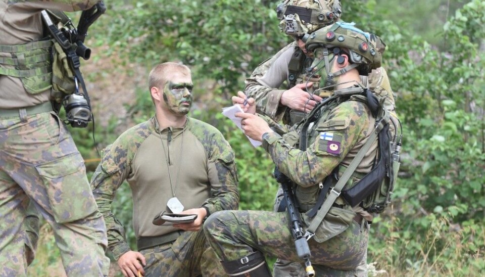 Finnish Army soldiers at the Rovanjärvi training range in Lapland, not far from the border with the Kola Peninsula. Photo: Thomas Nilsen