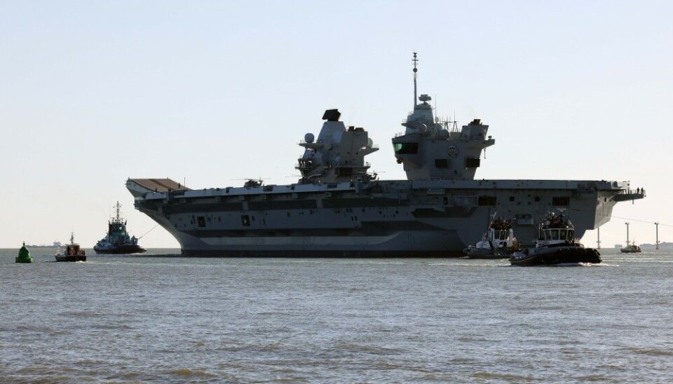 HMS Prince of Wales embarked towards the North Sea on Monday from the naval base in Portsmouth. Photo: Royal Navy