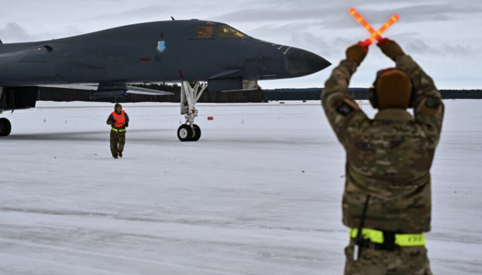 Один из двух бомбардировщиков B-1B на шведской авиабазе Каллакс под Лулео 23 февраля 2024 года. Фото: штаб-сержант Джейк Джейкобсен, отдел по связям с общественностью 28-го бомбардировочного крыла ВВС США