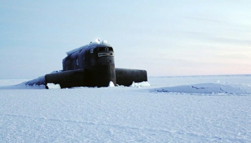 Russian submarine breaks through the sea-ice. Photo: Russian Northern Fleet