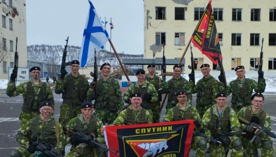 Marines from the 61st Naval Infantry Brigade in Sputnik. Photo: Womens’ Council of Sputnik on VK