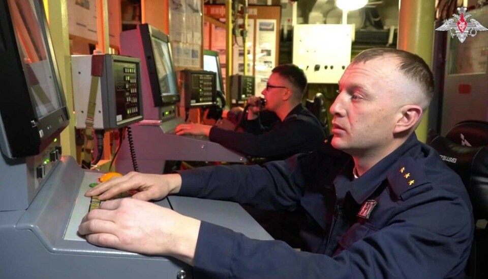 Ready for launch against NATO aircraft. On the wall of the Admiral Gorshkov weapon room are pictures of several types of NATO aircraft. Screenshot of Northern Fleet video