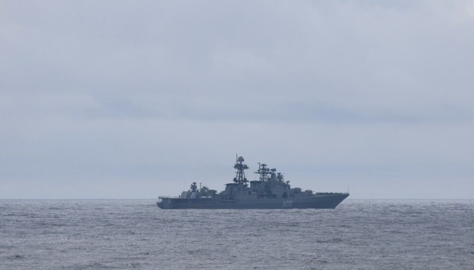 The Russian Northern Fleet destroyer Admiral Levchenko. Photo: Norwegian Armed Forces