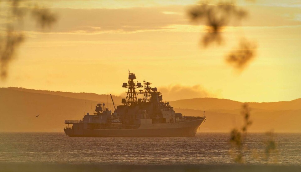 Photos of the Admiral Levchenko taken after the alleged fire show the ship without its pennant number. Photo: Na Strazhe Zapolyare