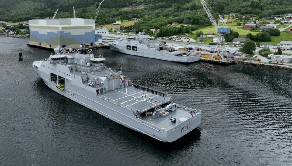 The Norwegian Coastguard gets its third vessels of the Jan Mayen Class, the KV Hopen. Photo: Vard Group