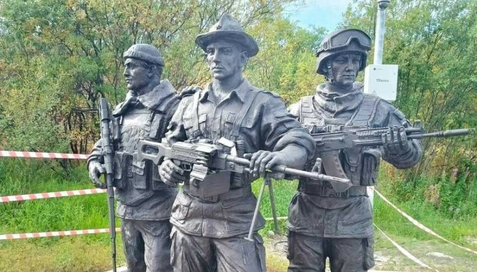 The new war monument in Polyarny. Photo: municipality of Aleksandrovsk on VK