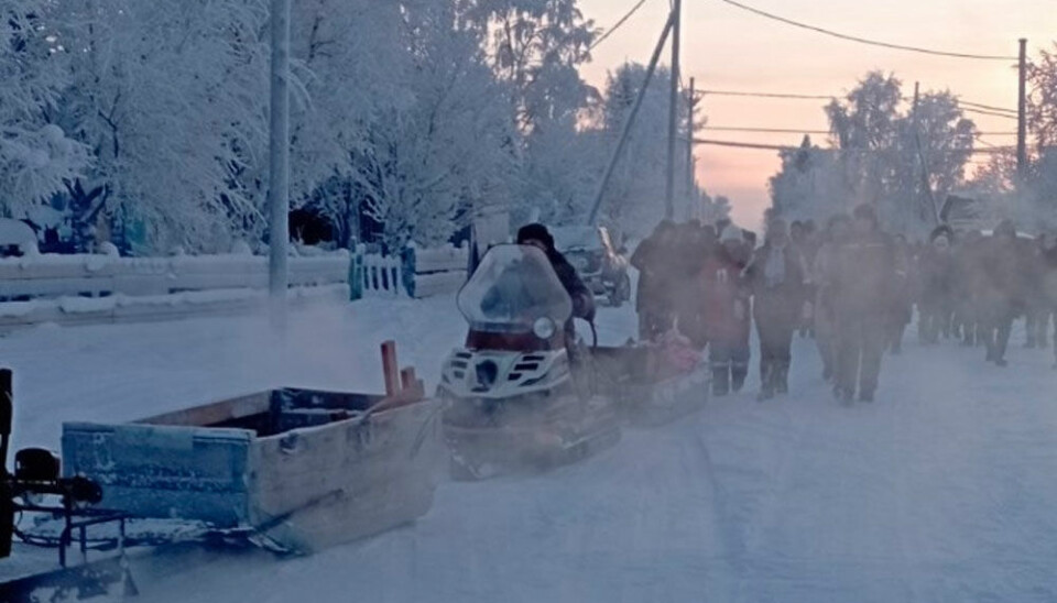 Villagers in Yermitsa bring killed soldier Petr Chuprov to the last place of rest. Photo: the local village administration on VK