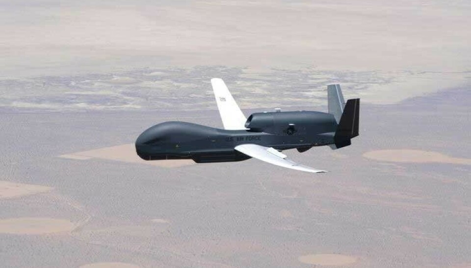 The RQ-4B Black Hawk could potentially be one of the drones stationed in Norway's new long-range drone base in Andøya. Illustration photo: NorthropGrumann.com