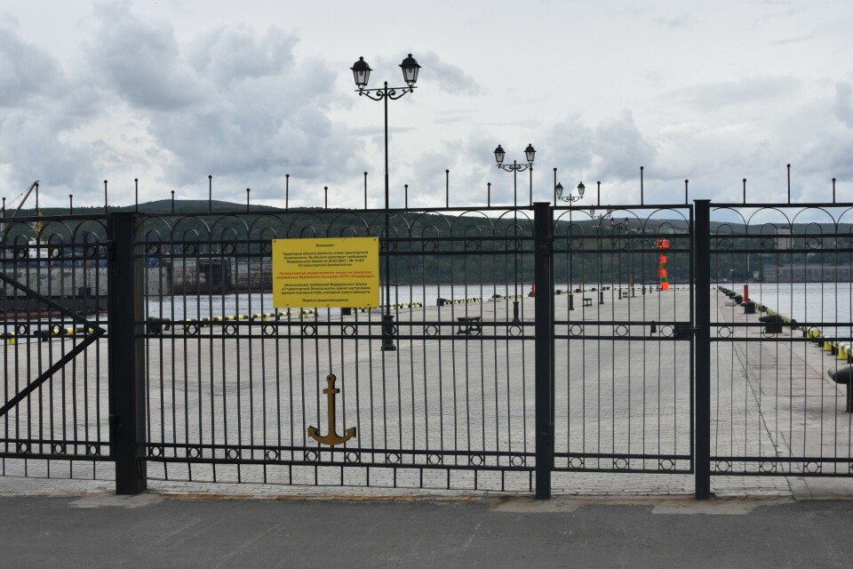 The 206-meters long pier with design cobblestones is ready to open the gate for passengers without visa to Russia. Photo: Thomas Nilsen