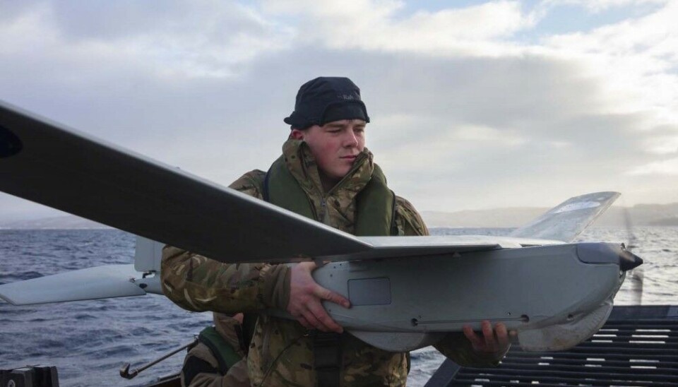 Подготовка к запуску БПЛА с британского военного корабля в норвежской Арктике. Фото: ВМС Великобритании