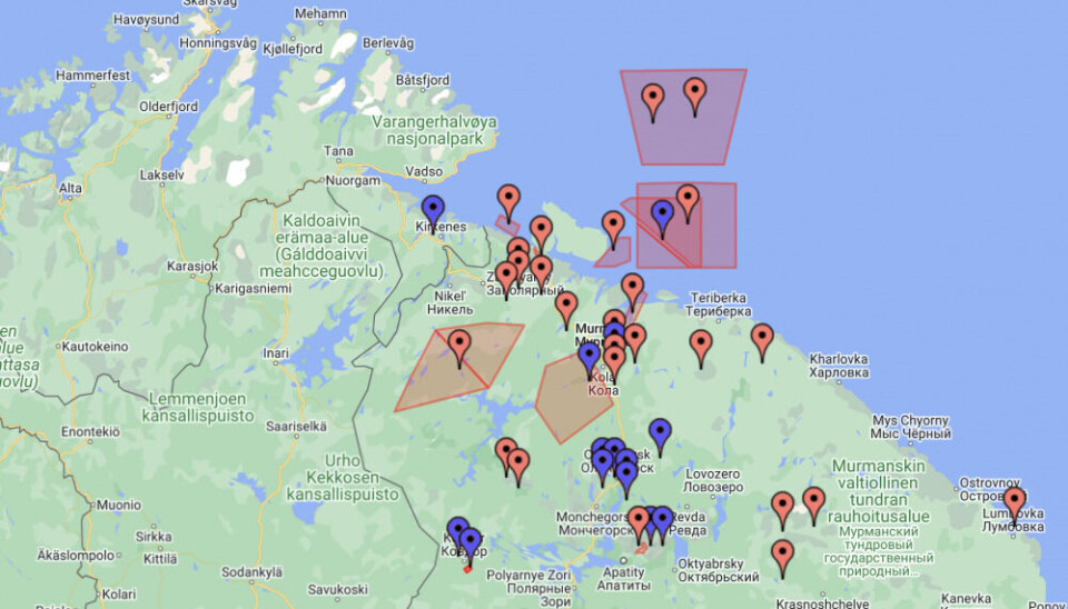 Screenshot from NotamMap.net