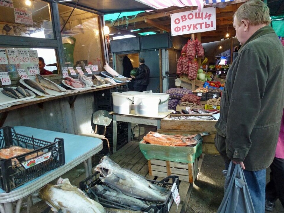 Food prices went up nearly 7 percent in January-March. The prices in this photo are not relevant today. Photo: Trude Pettersen