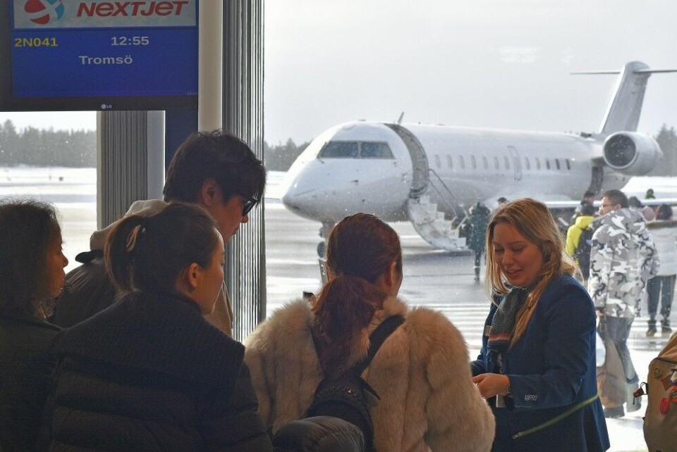 Nextjet летал в Тромсё. На фото посадка пассажиров в Оулу ― одна из последних. Фото: Томас Нильсен