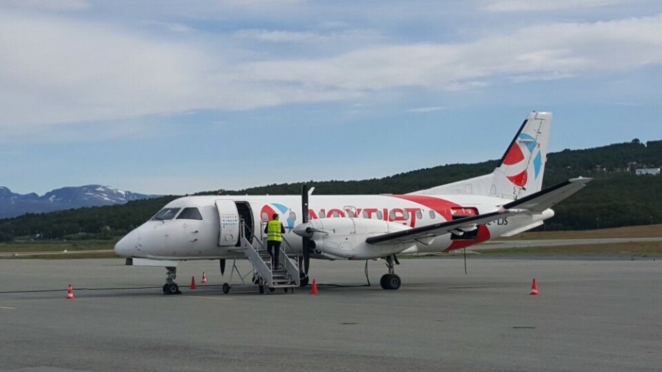Самолет Nextjet в аэропорту Тромсё. Фото: Томас Нильсен
