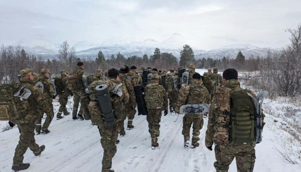 The first British soldiers have already arrived in Troms, northern Norway. Photo: Royal Marines