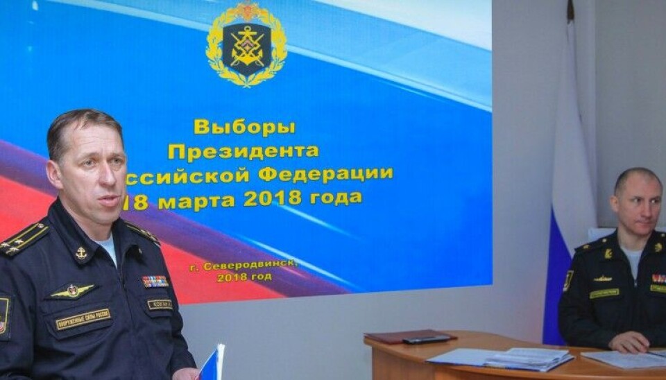 Ivan Kovgan addresses conscripts ahead of the presidential election in 2018. Photo: Russian Armed Forces