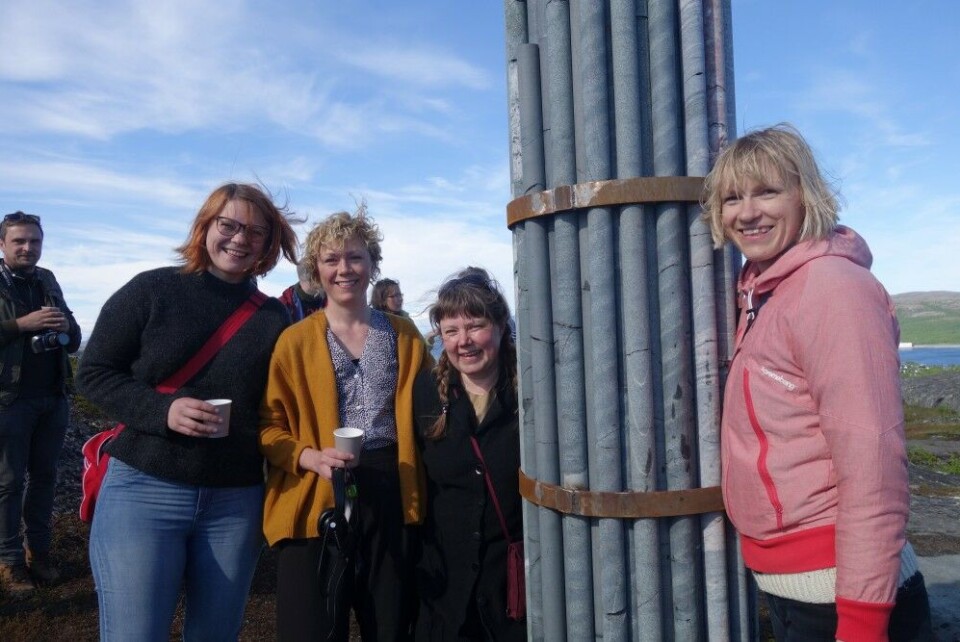 Four of the people behind the Dark Ecology project. Photo: Atle Staalesen