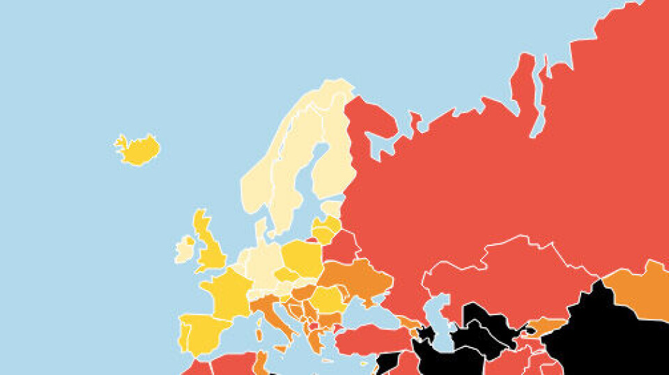 The darker the colour, the less press freedom. Map by rsf.org