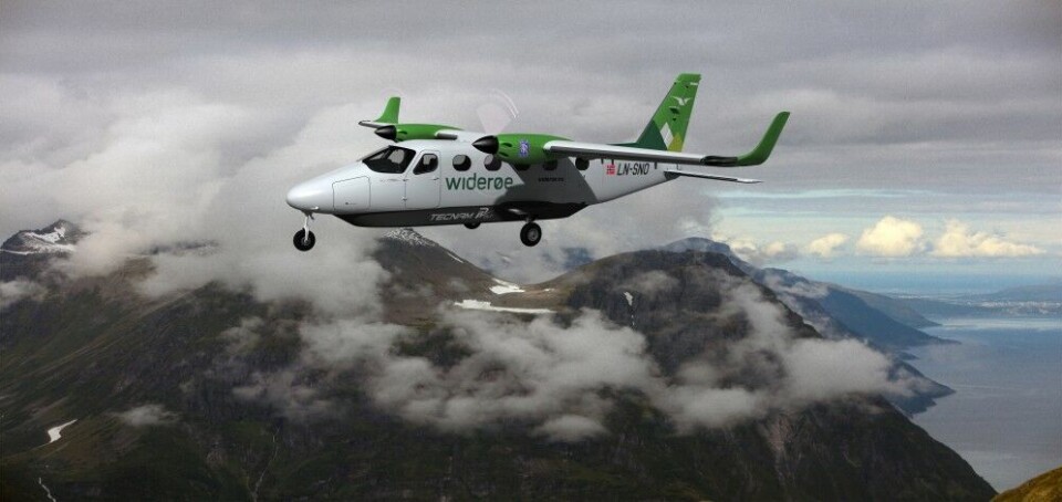 Northern Norway’s extensive network of short take-off and landing airports is ideal for zero emissions technologies. Illustration: Tecnam