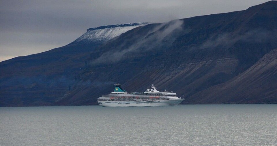 Cruise ship at Svalbard. Photo: Atle Staalesen