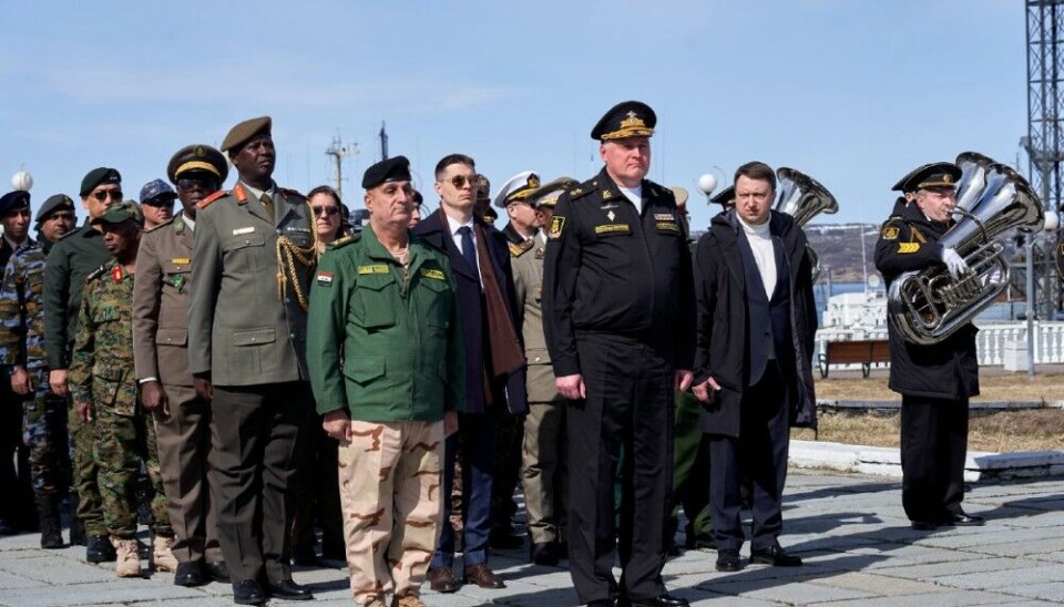 Uniformed attachés from 42 countries by Russia considered 'friendly' lined up in honor of the country's largest navy, the Northern Fleet. Thousands of soldiers from the navy are actively participating in Moscow's brutal war against Ukraine. Photo: Information office of the Northern Fleet
