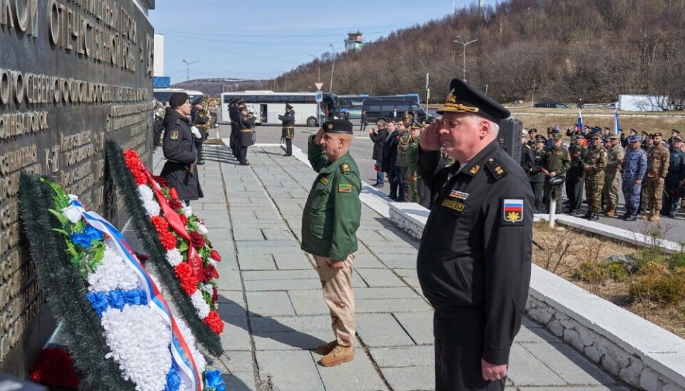 A traditional wreath-laying ceremony took place at the Memorial to Defenders of the Soviet Arctic during the Second World War. Photo: Information office of the Northern Fleet