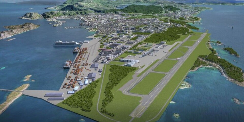 The projected new airport in Bodø is located less than one kilometer from the existing airport. Photo: town of Bodø