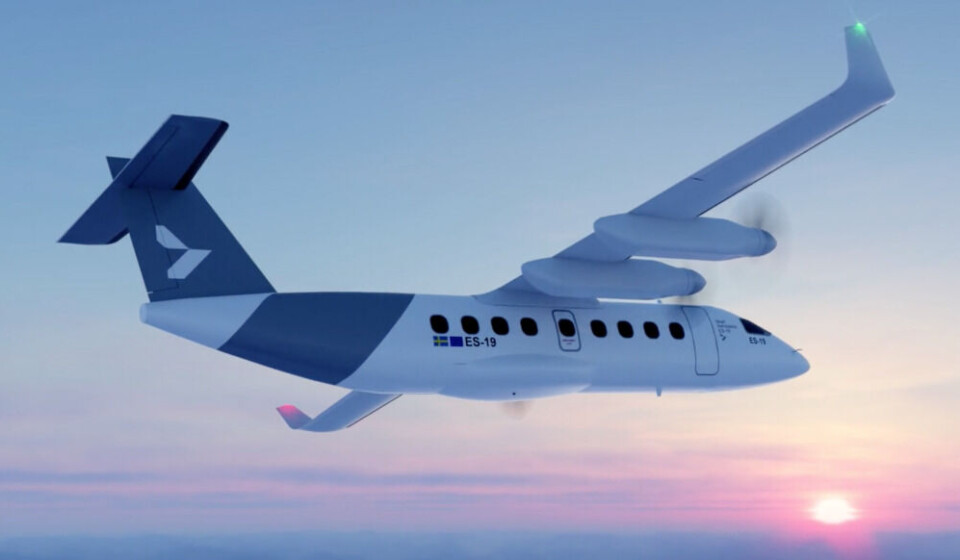 Finnair is interested in the ES-19, a plane that can carry 19 passengers to a range of up to about 400 kilometers. Image by Heart Aerospace