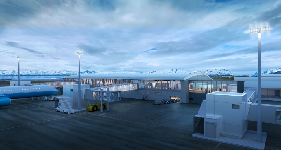 The projected new terminal building in Tromsø. Illustration by Avinor