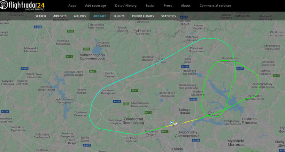 Screenshot from Flightradar24 by Bloger51.com