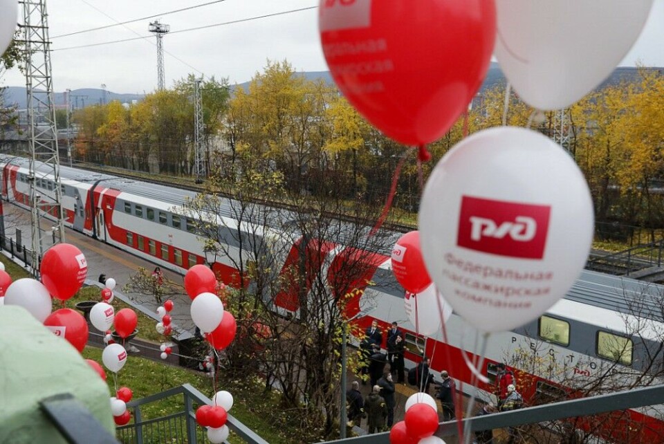The first double-decker train left Murmansk towards St. Petersburg on October 12. hoto: Ministry of Information Policy of the Murmansk Region