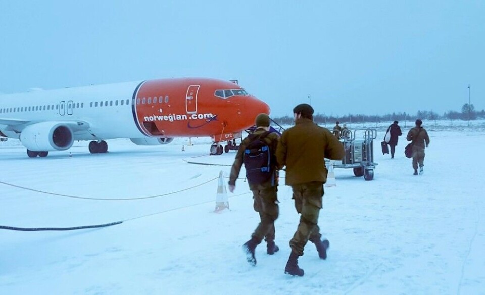 Norwegian at Kirkenes airport. Photo: Thomas Nilsen