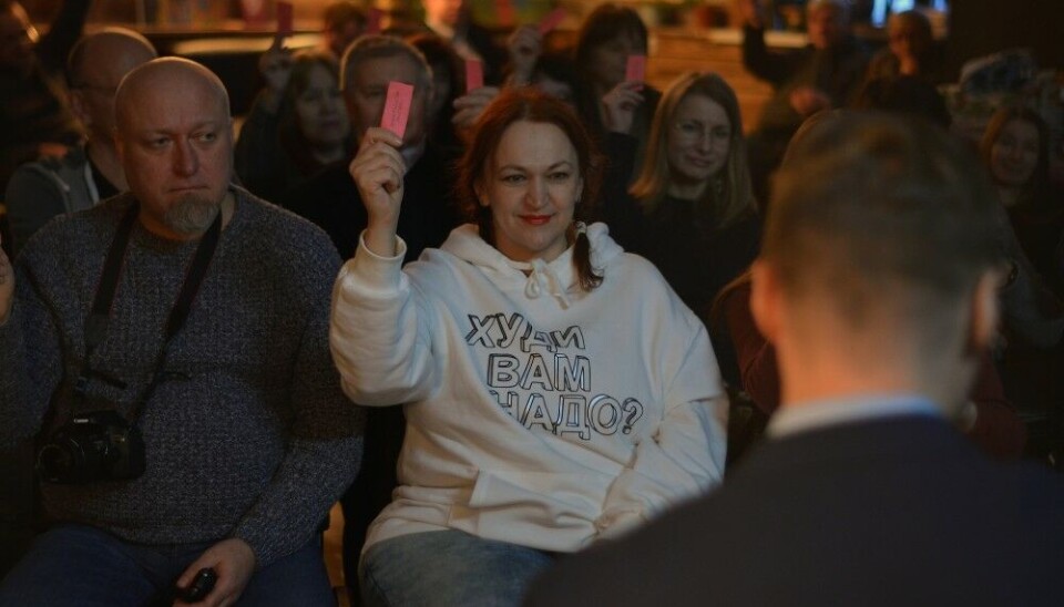 Бывший член правления Союза журналистов Карелии Наталья Севец-Ермолина (признана Минюстом иностранным агентом) на съезде Союза журналистов Карелии в 2020 году. Фото: Аля Грач