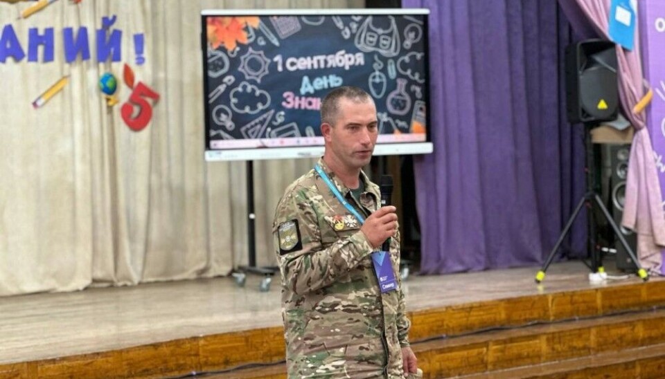 Участник войны в Украине в одной из школ Коми. Фото: Защитники Отечества во «Вконтакте'